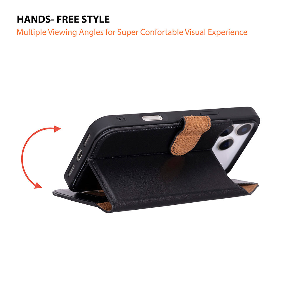 iPhone 17 Pro Max Leather Detachable Wallet Case - Magic Wallet