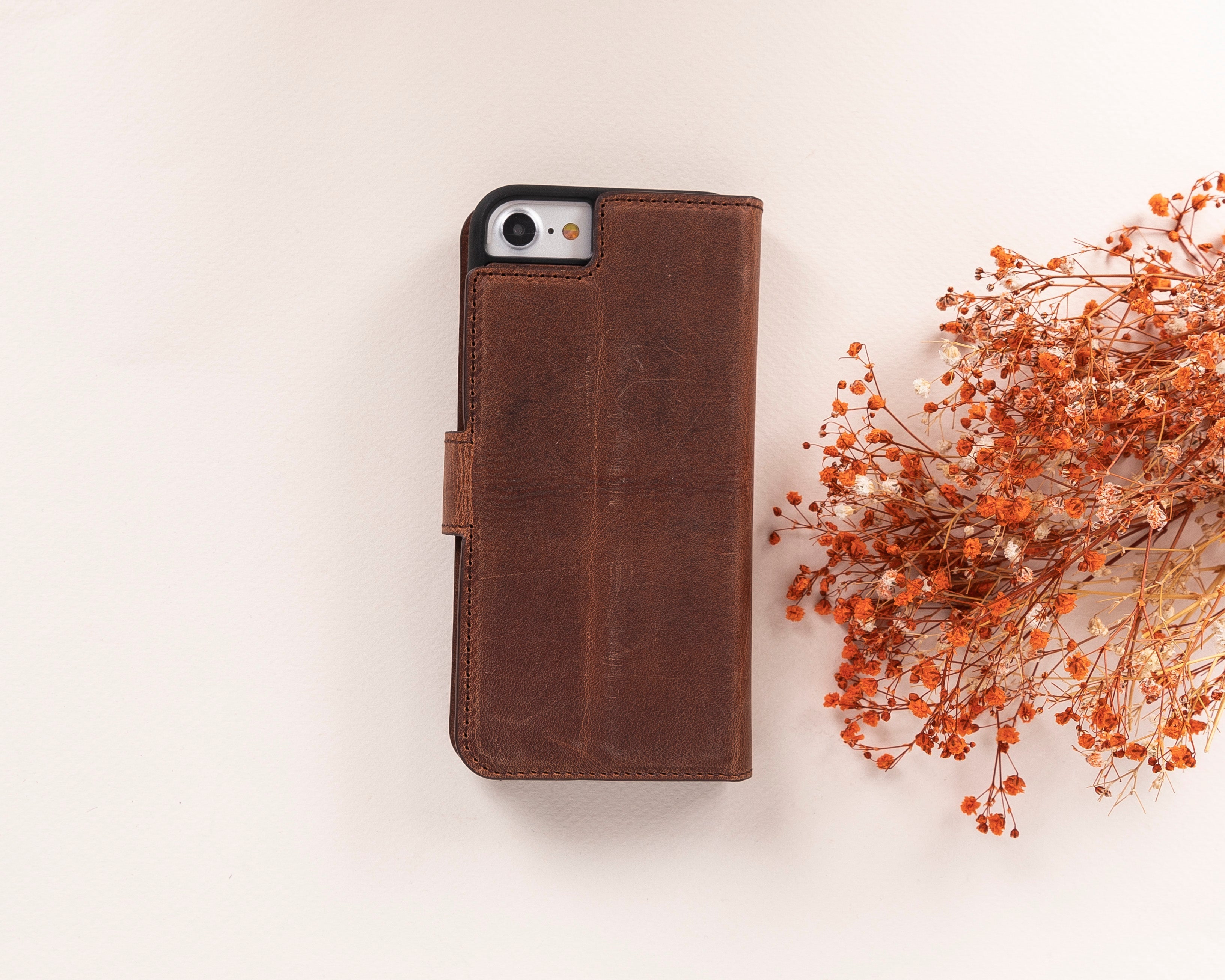Abnehmbare Lederhülle für iPhone 16E im Wallet-Stil - Magic Wallet