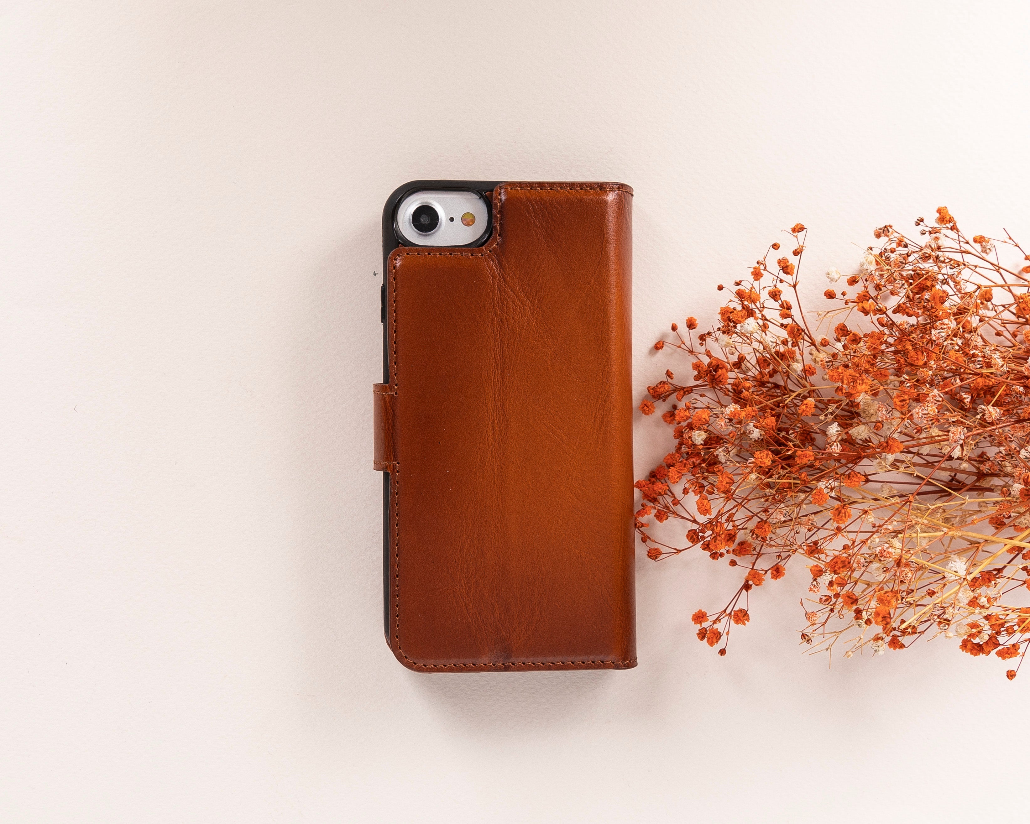 Abnehmbare Lederhülle für iPhone 16E im Wallet-Stil - Magic Wallet