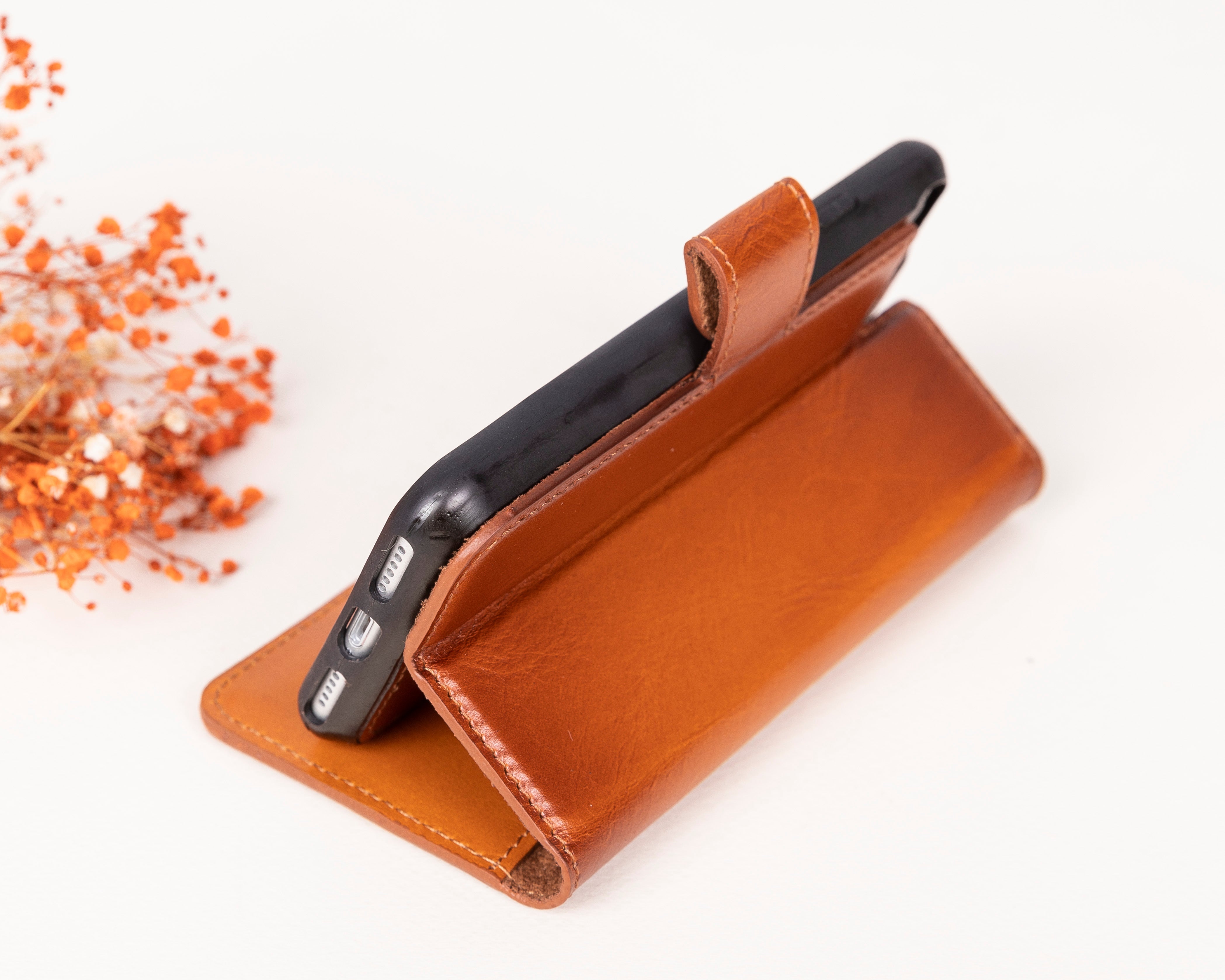 Abnehmbare Lederhülle für iPhone 16E im Wallet-Stil - Magic Wallet