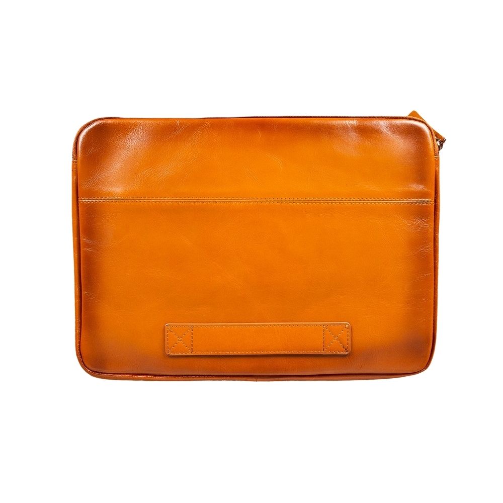 Schlanke Laptop-/Tablet-Tasche aus Leder – Awe