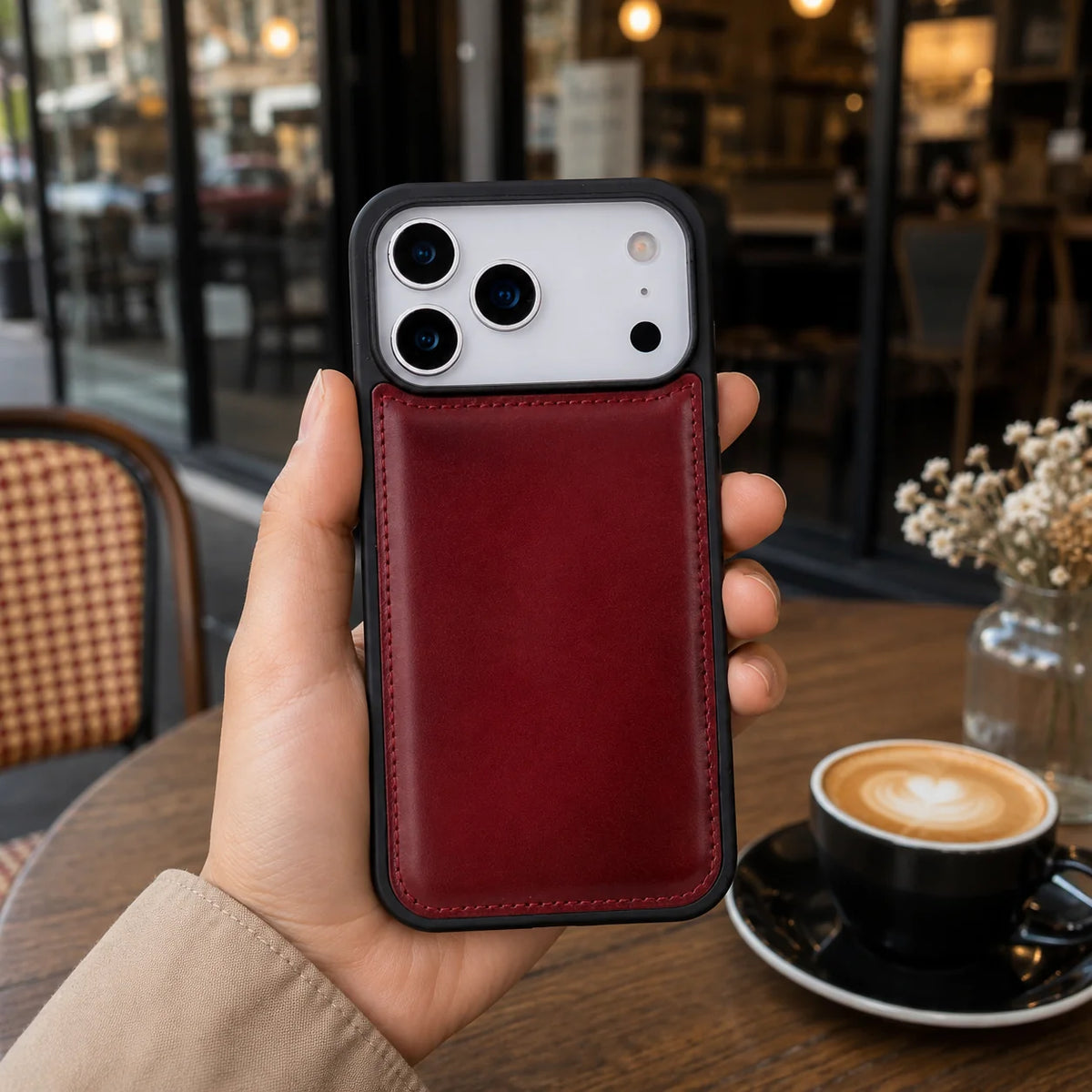 iPhone 17 Pro Max Leather Case - Flex Cover