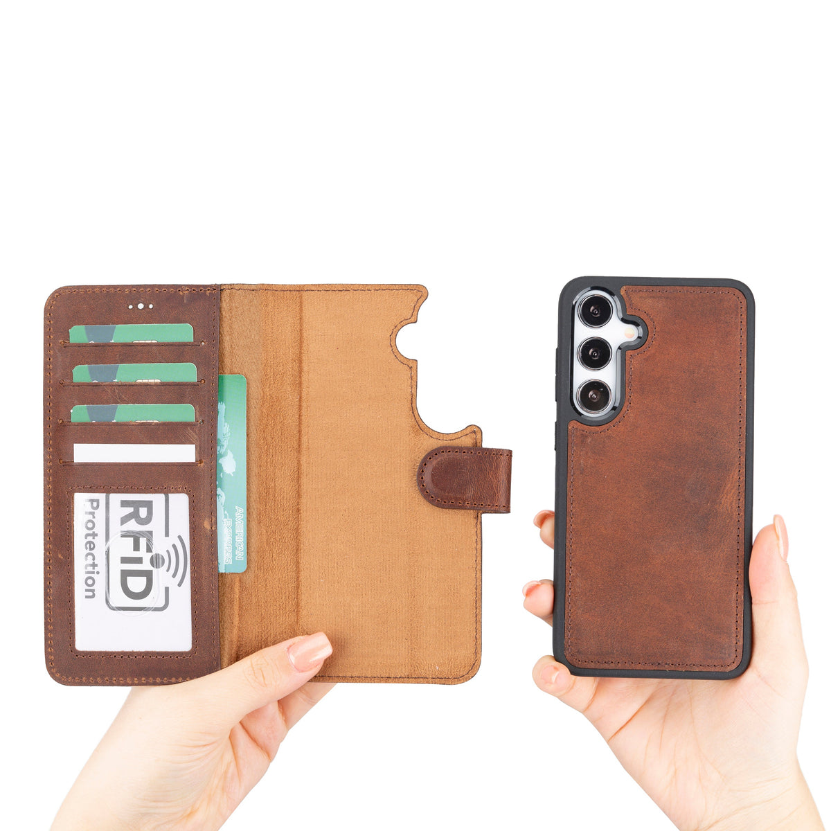 Samsung Galaxy S24 Plus Leather Detachable Wallet Case - Magic Wallet