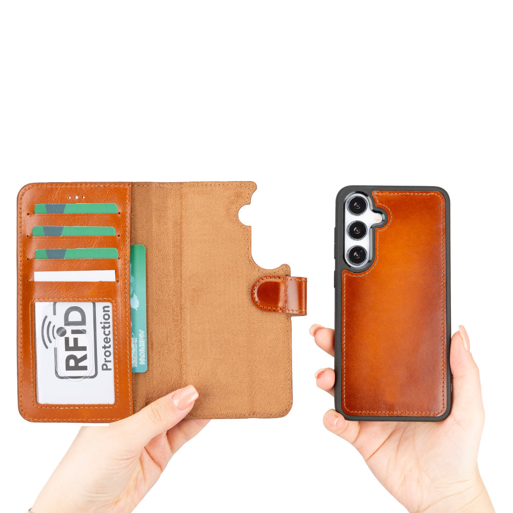 Samsung Galaxy S25 Detachable Leather Wallet Case - Magic Wallet