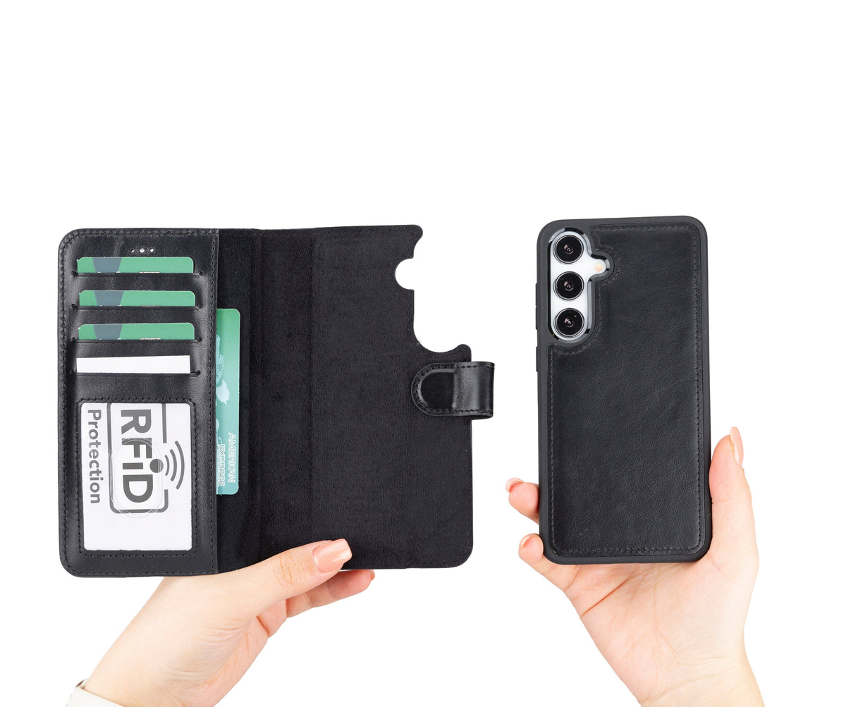 Samsung Galaxy S24 Leather Detachable Wallet Case - Magic Wallet