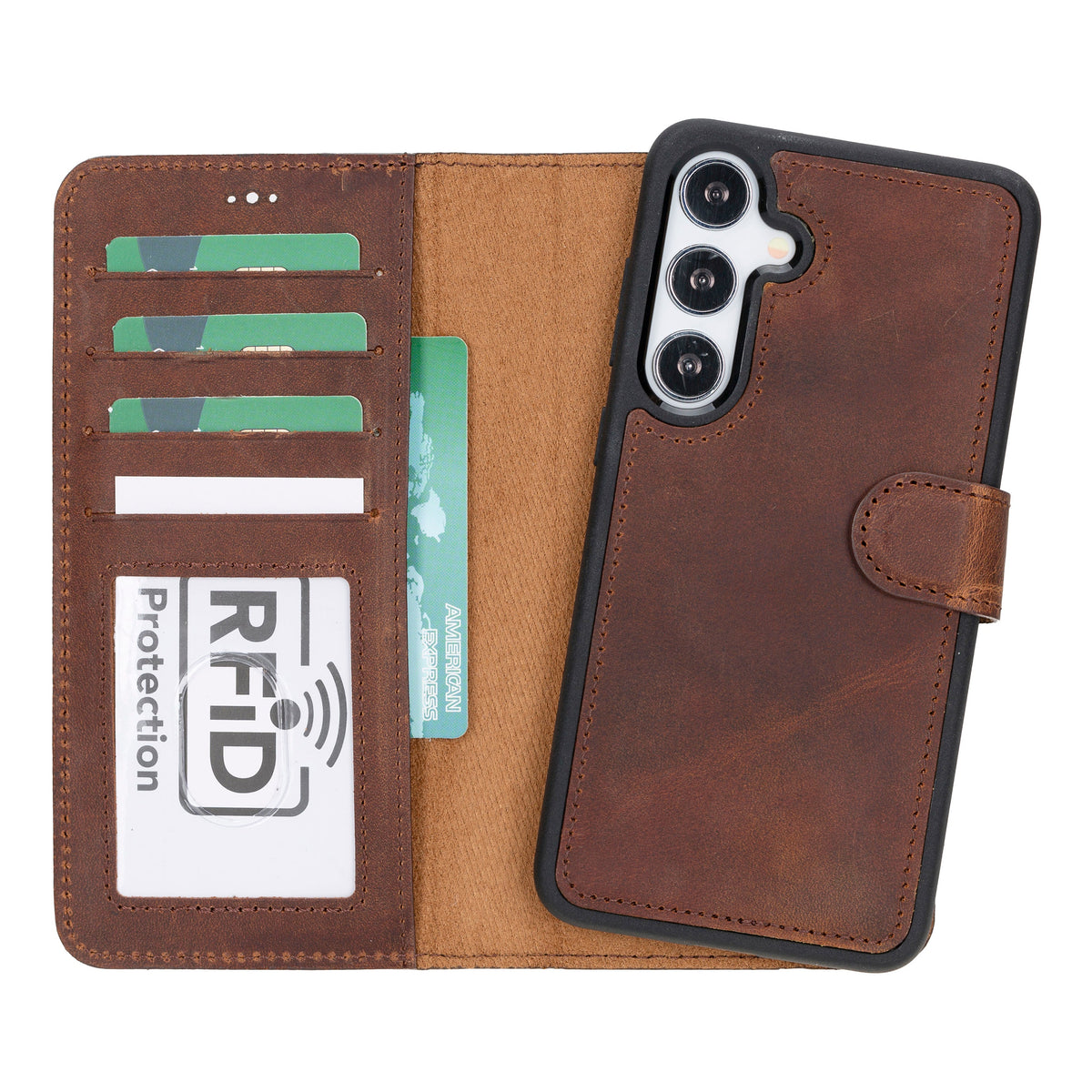 Samsung Galaxy S24 Leather Detachable Wallet Case - Magic Wallet