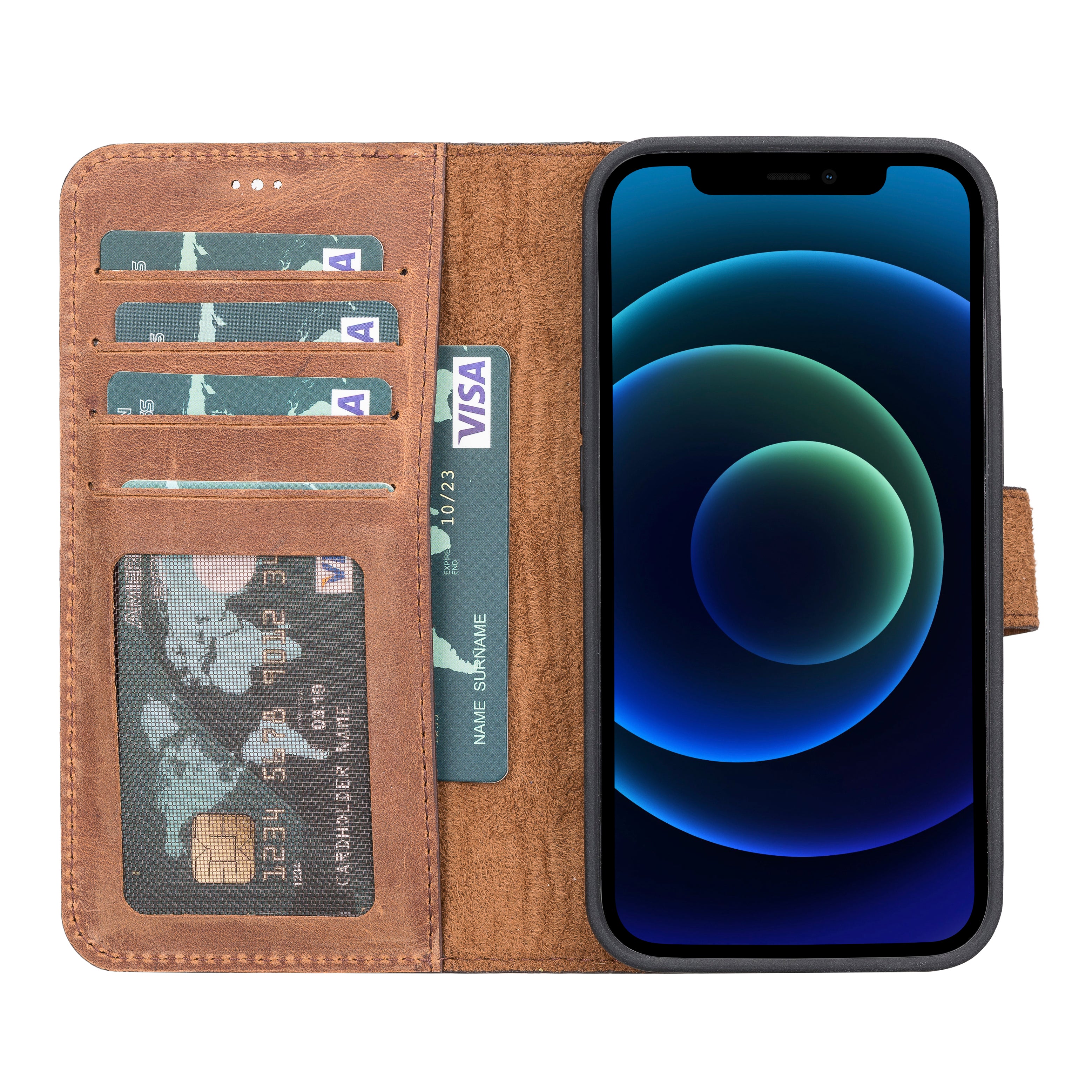 Abnehmbare Lederhülle für iPhone 13 – Magic Wallet