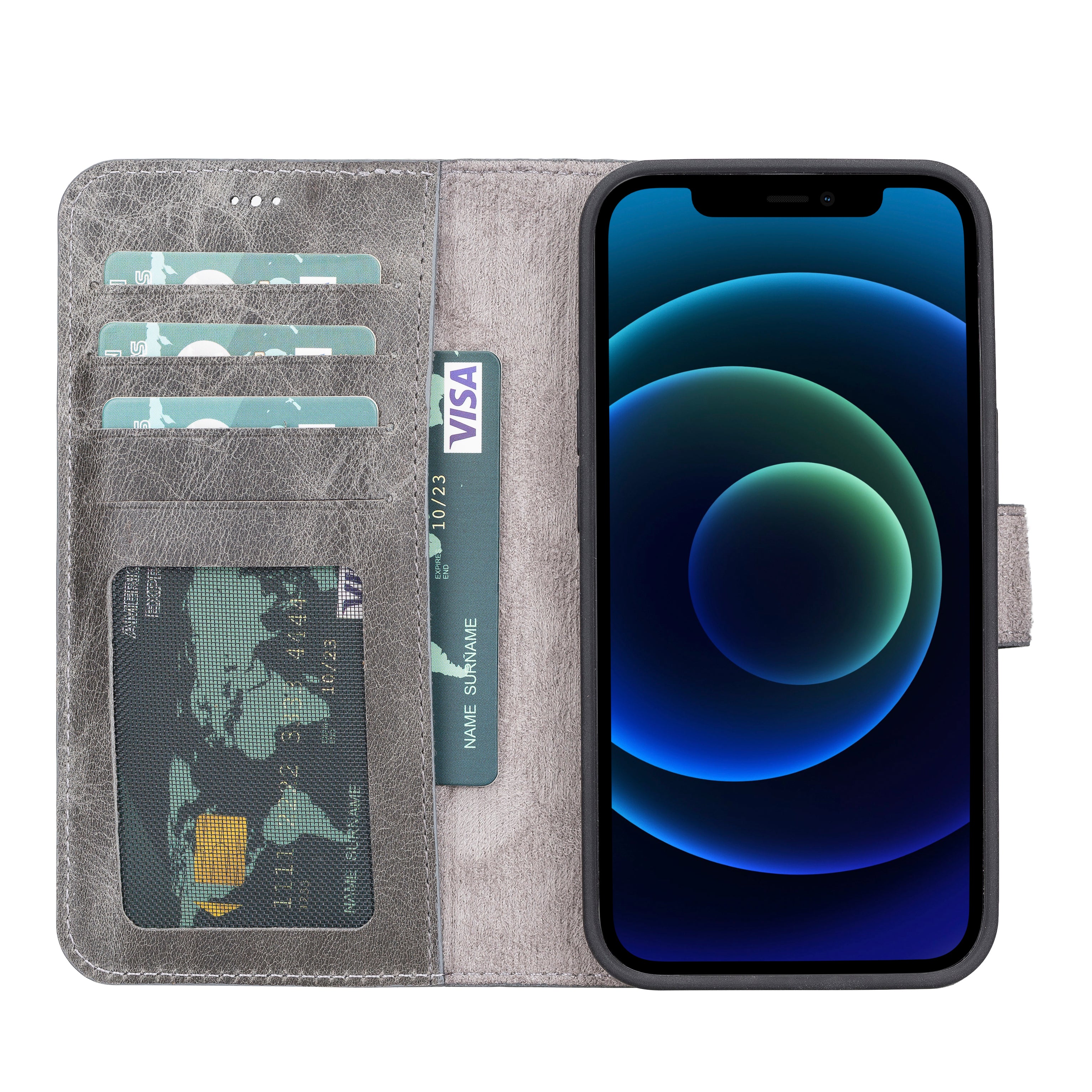 Abnehmbare Lederhülle für iPhone 13 – Magic Wallet