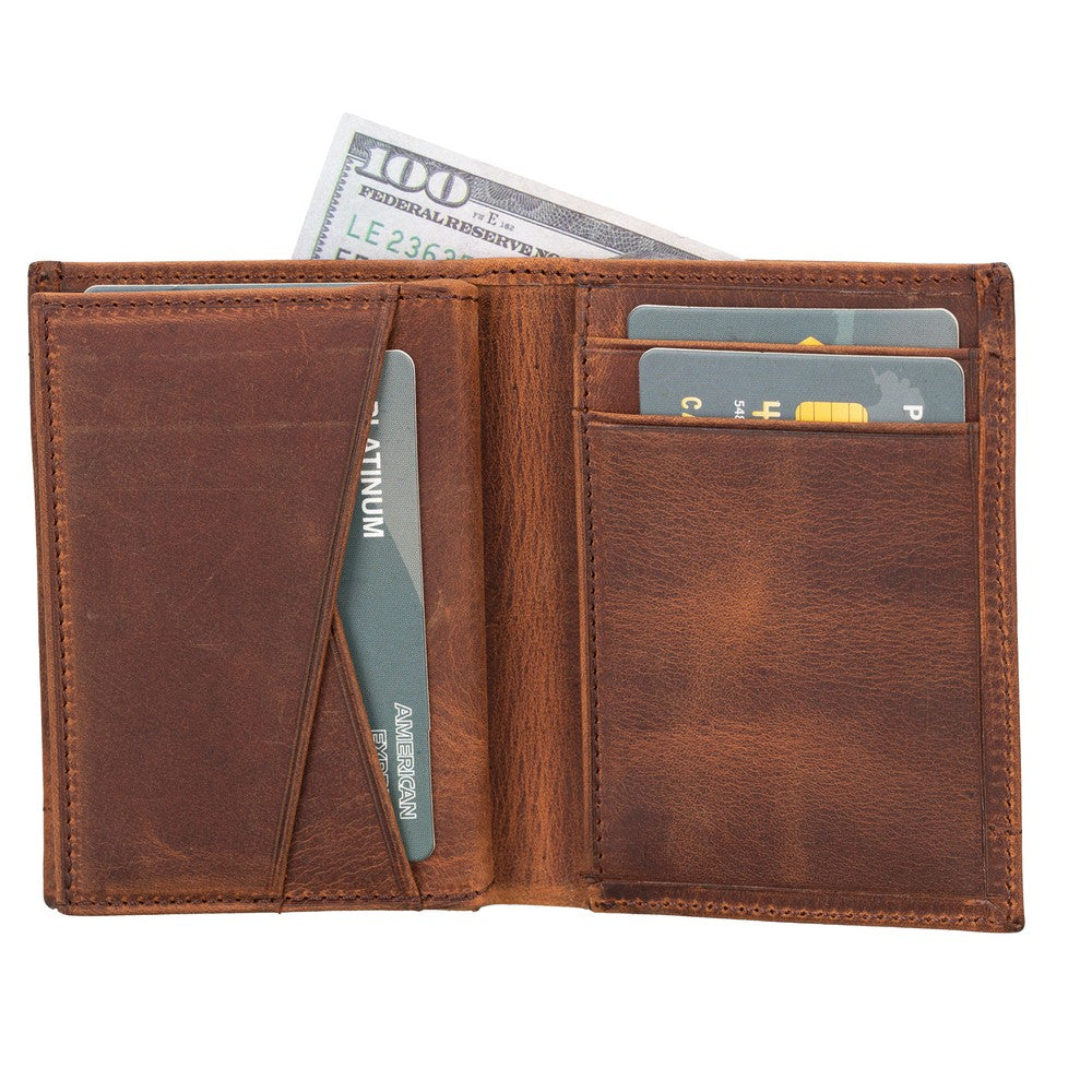 Leather Card Holder With Airtag Slot - Airmaka