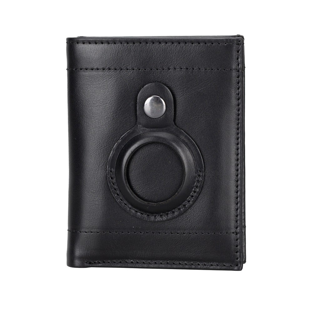 Leather Card Holder With Airtag Slot - Airmaka