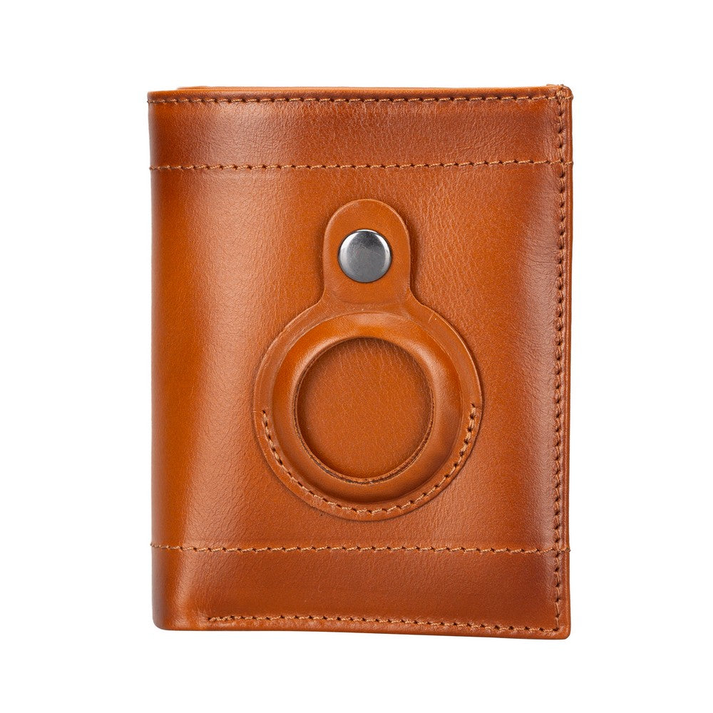 Leather Card Holder With Airtag Slot - Airmaka
