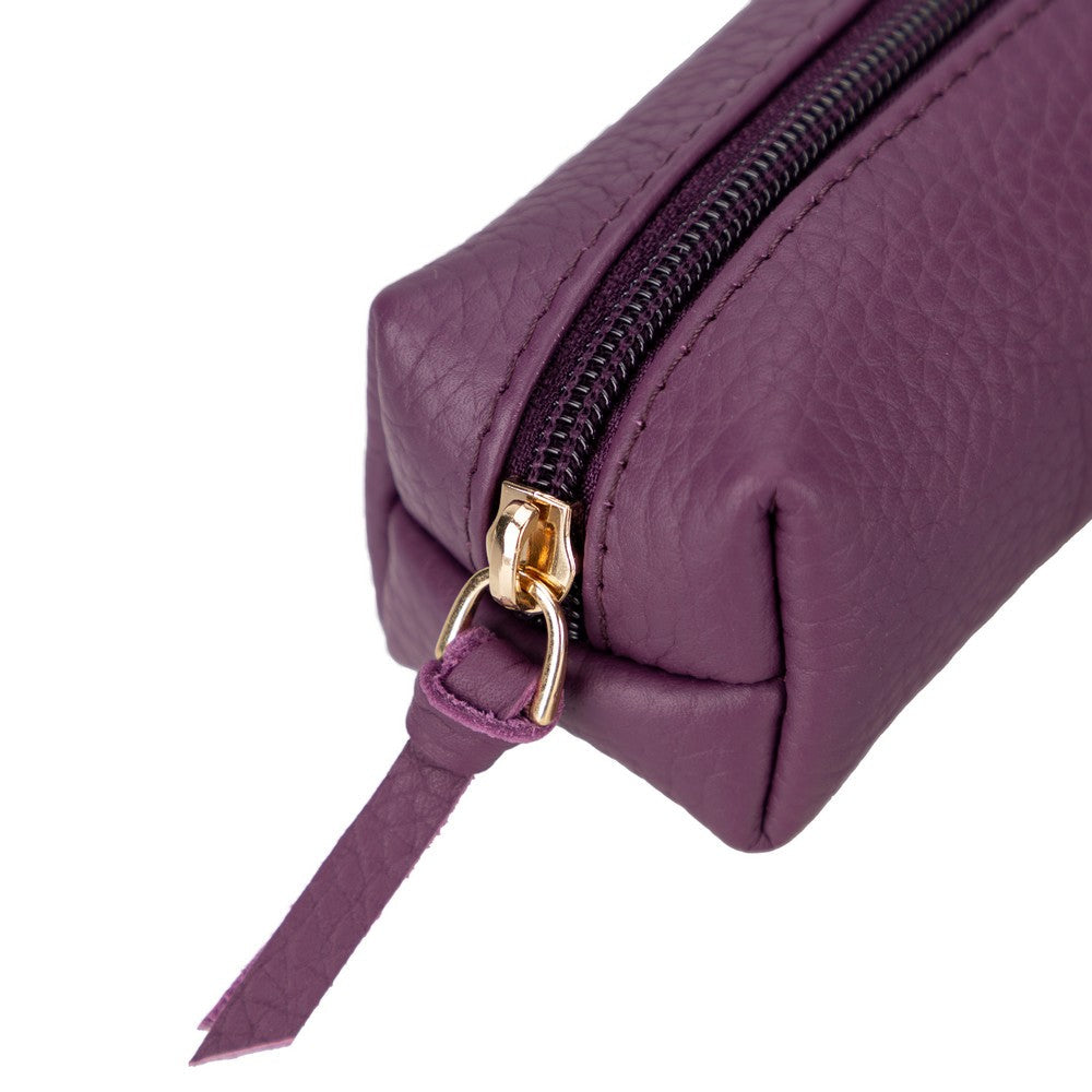 Stifte-, Federmäppchen und Kosmetiktasche aus echtem Leder mit Reißverschluss - Multibox