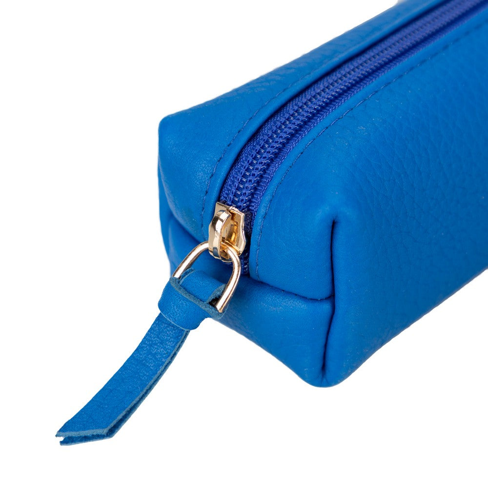 Stifte-, Federmäppchen und Kosmetiktasche aus echtem Leder mit Reißverschluss - Multibox