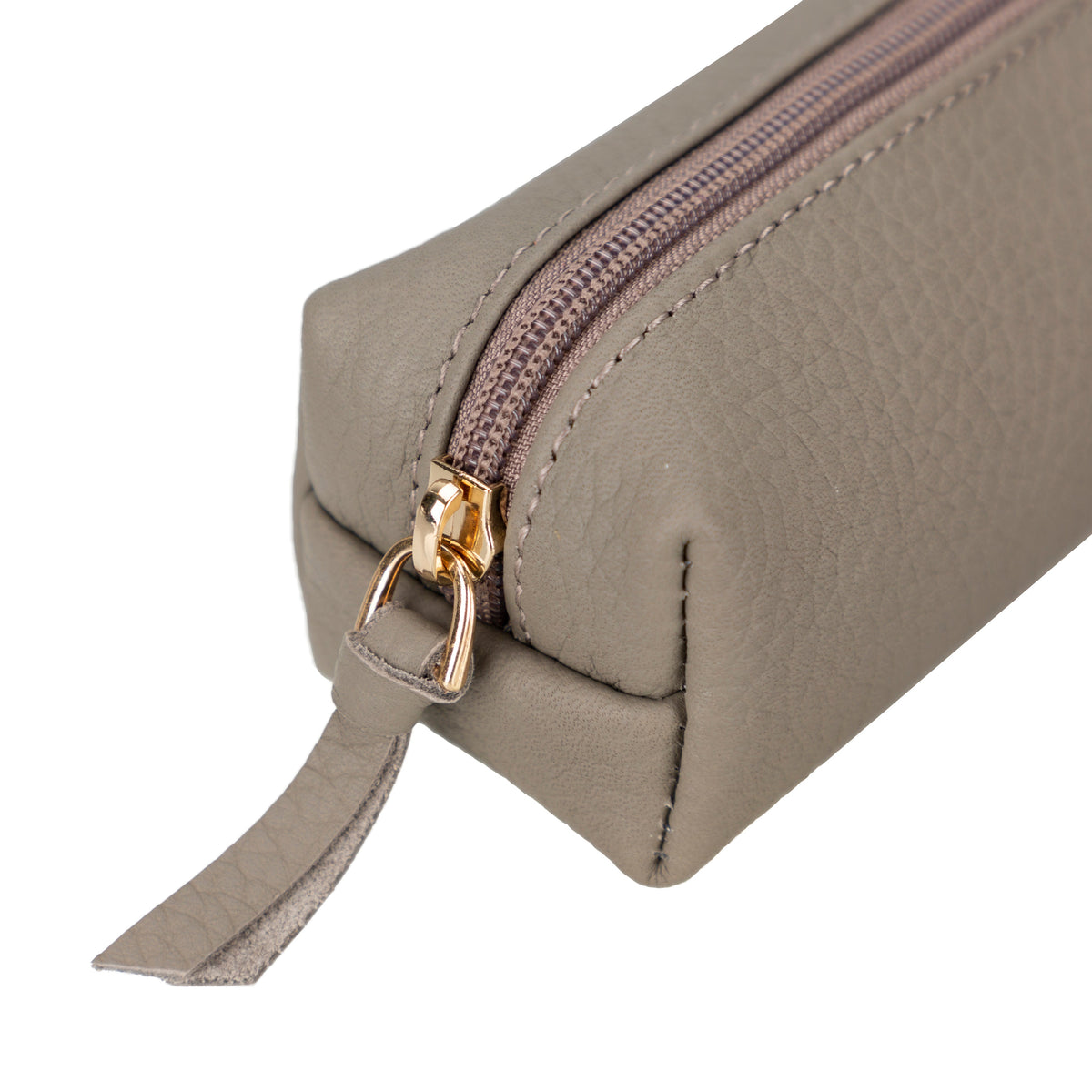 Stifte-, Federmäppchen und Kosmetiktasche aus echtem Leder mit Reißverschluss - Multibox