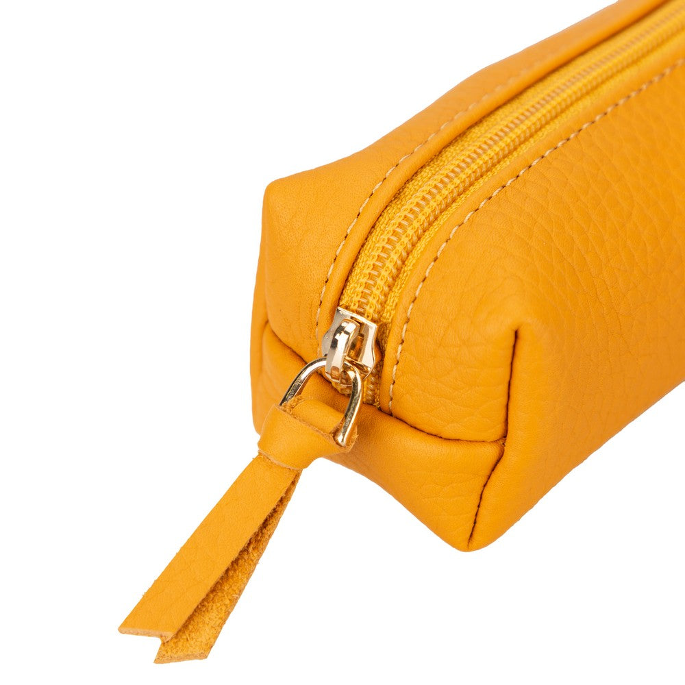 Stifte-, Federmäppchen und Kosmetiktasche aus echtem Leder mit Reißverschluss - Multibox