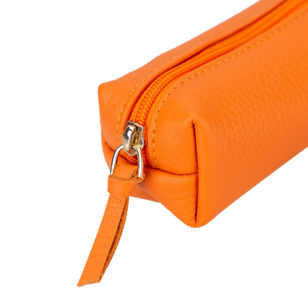 Stifte-, Federmäppchen und Kosmetiktasche aus echtem Leder mit Reißverschluss - Multibox