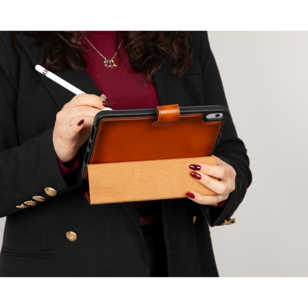 Genuine Leather iPad Mini (2024) Stand Case - Trigon