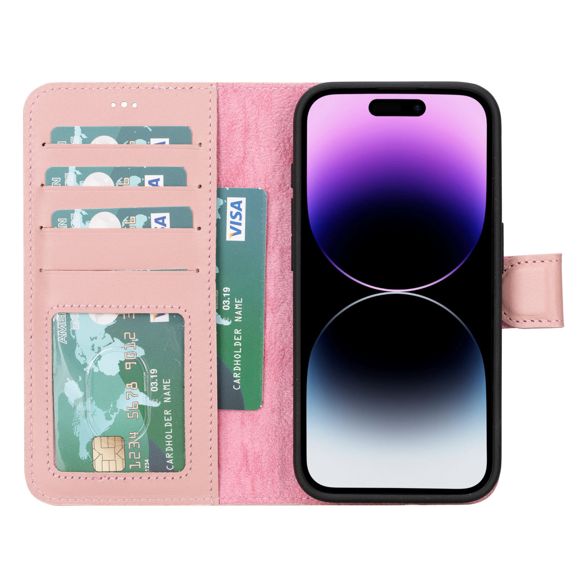 iPhone 15 Pro Detachable Leather Wallet Case - Magic Wallet