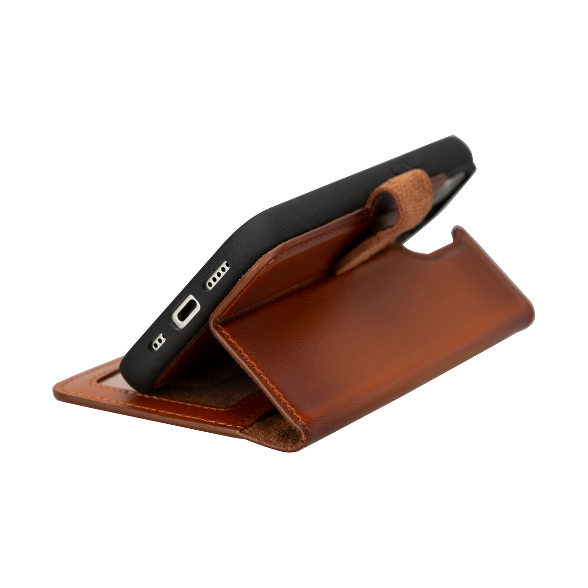Abnehmbare Lederhülle für iPhone 15 – Magic Wallet