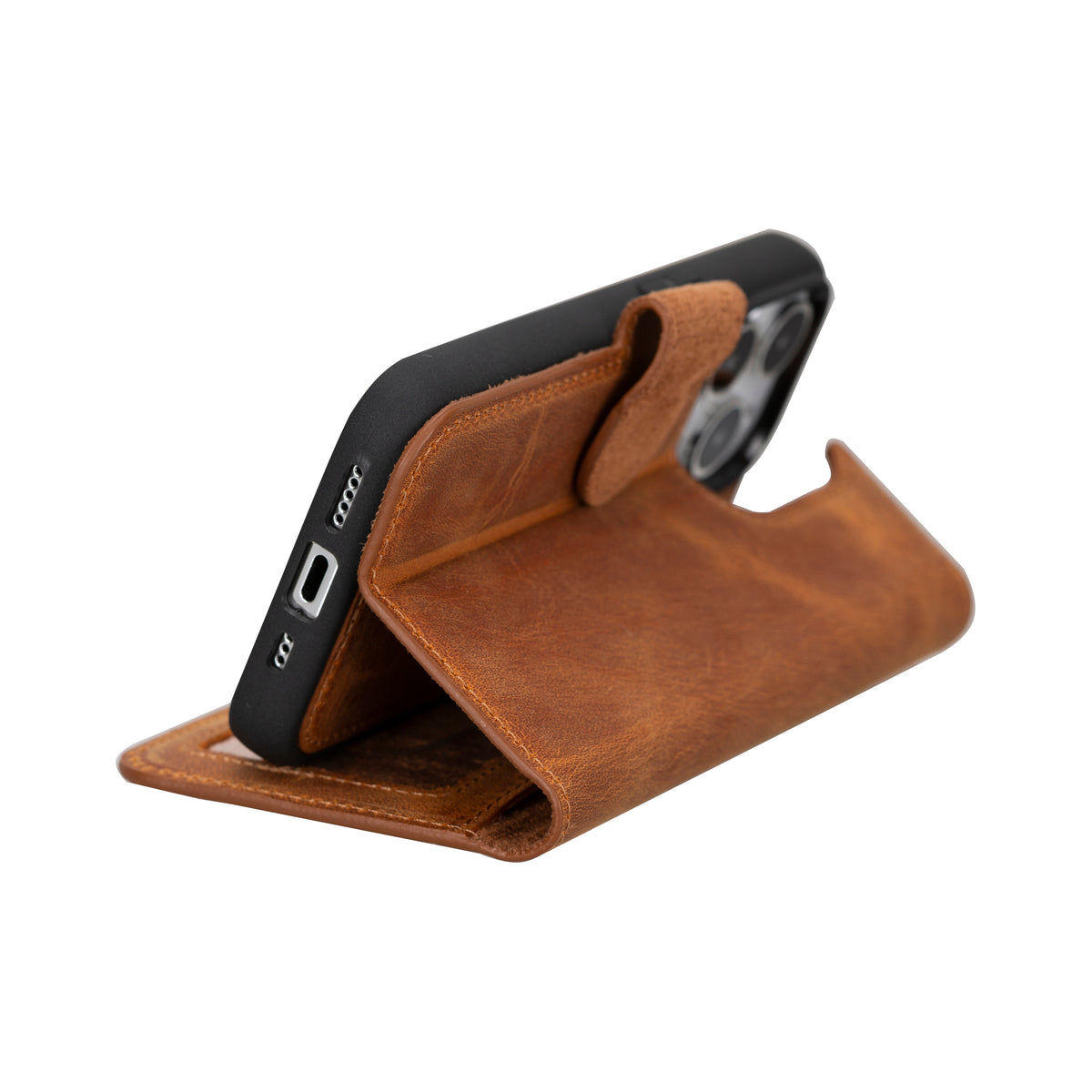 iPhone 15 Pro Detachable Leather Wallet Case - Magic Wallet