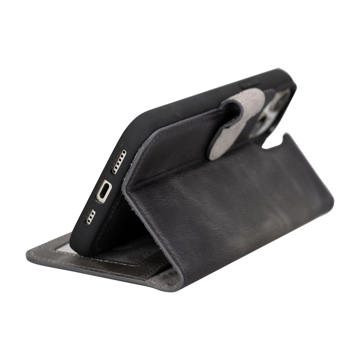Abnehmbare Lederhülle für iPhone 15 – Magic Wallet