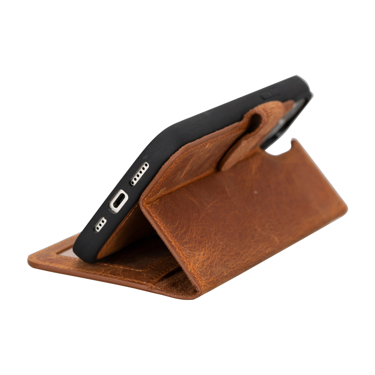 Abnehmbare Lederhülle für iPhone 15 – Magic Wallet