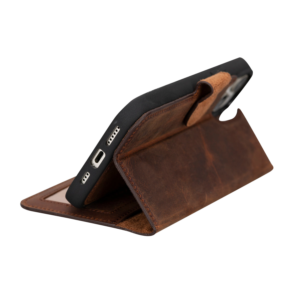 Abnehmbare Lederhülle für iPhone 15 – Magic Wallet