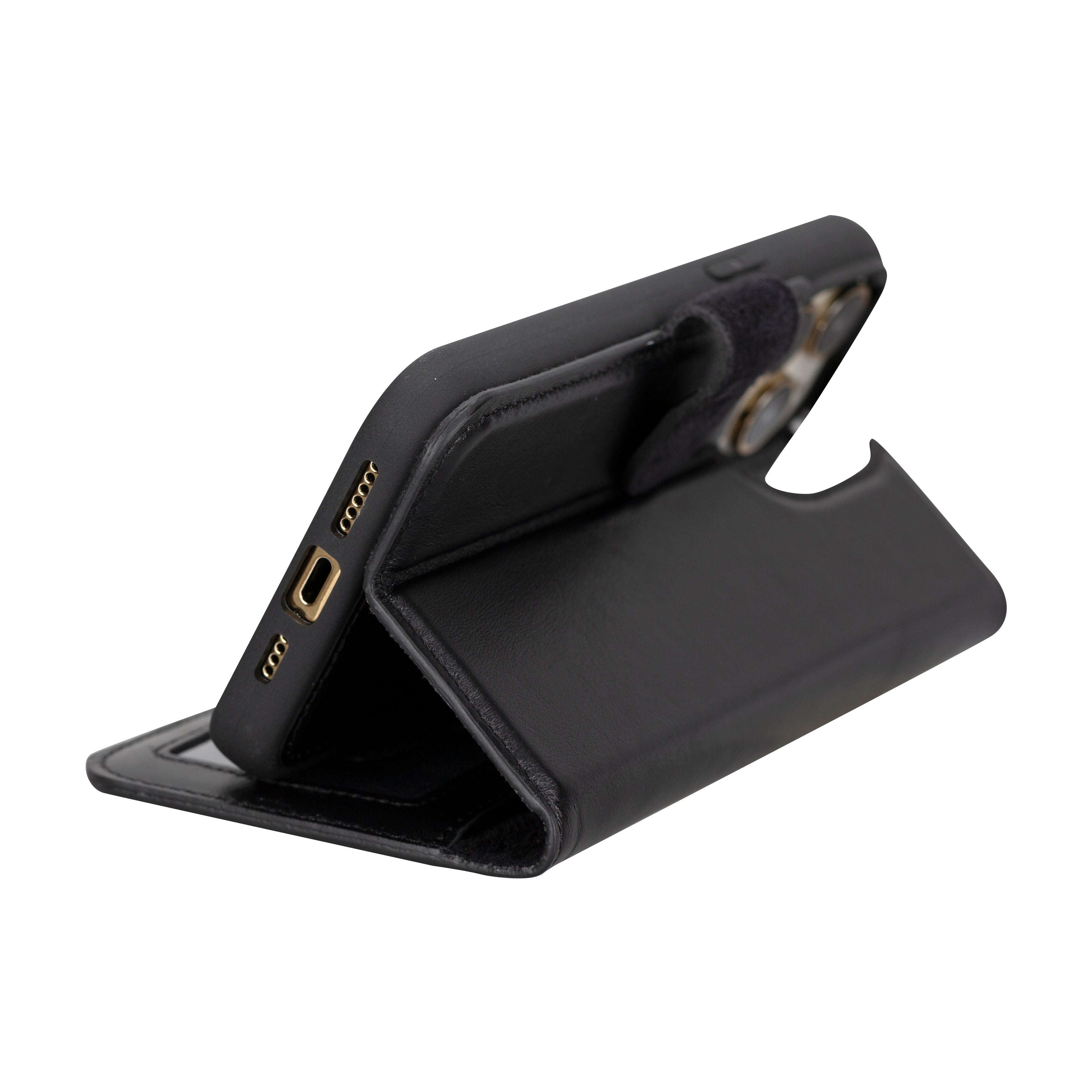 Abnehmbare Lederhülle für iPhone 16 Pro – Magic Wallet