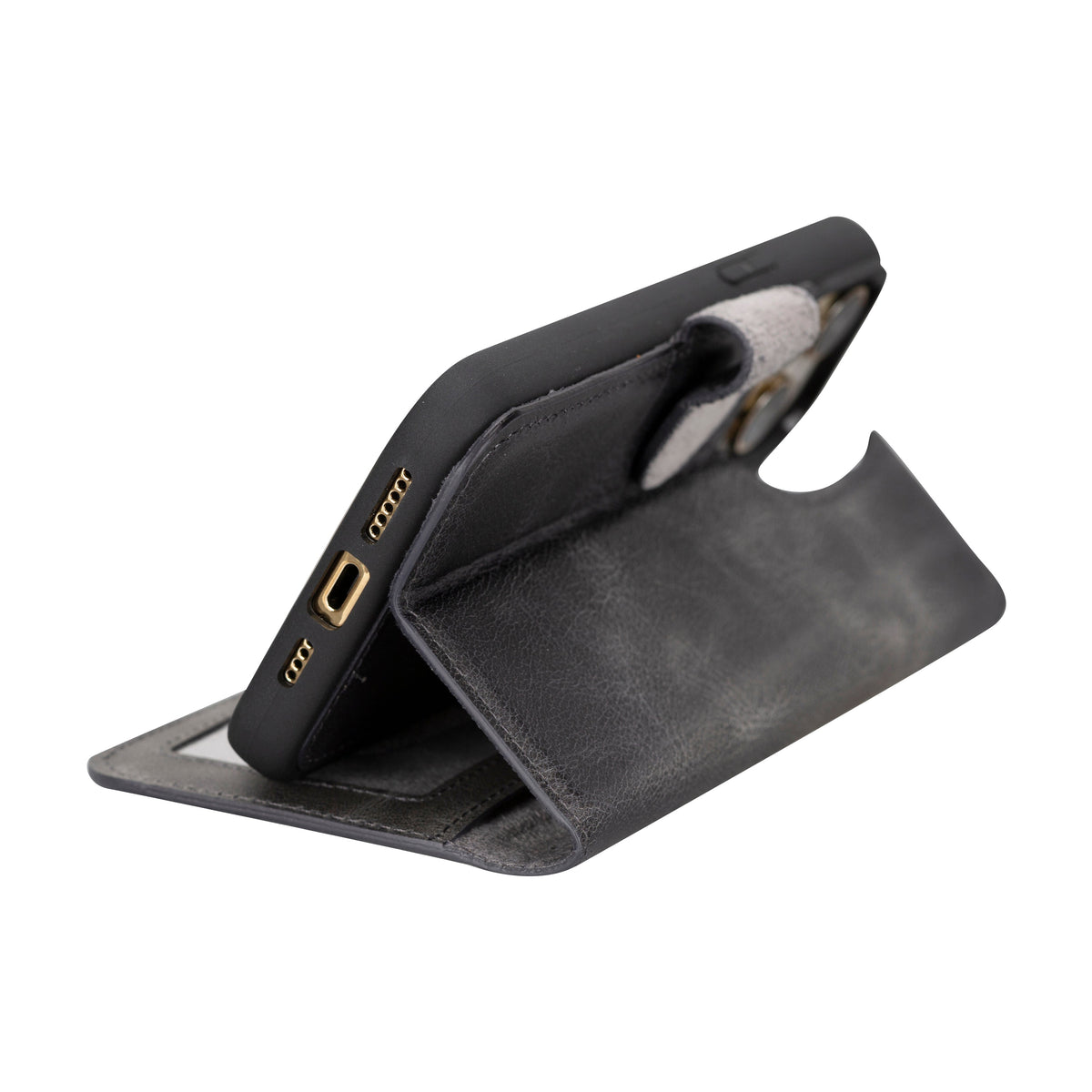 Abnehmbare Lederhülle für iPhone 16 Pro – Magic Wallet