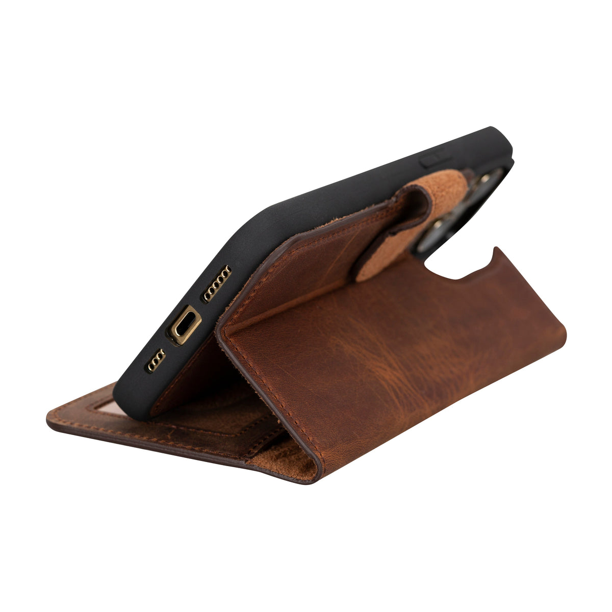 Abnehmbare Brieftaschenhülle aus Leder für iPhone 16 Pro Max - Magic Wallet