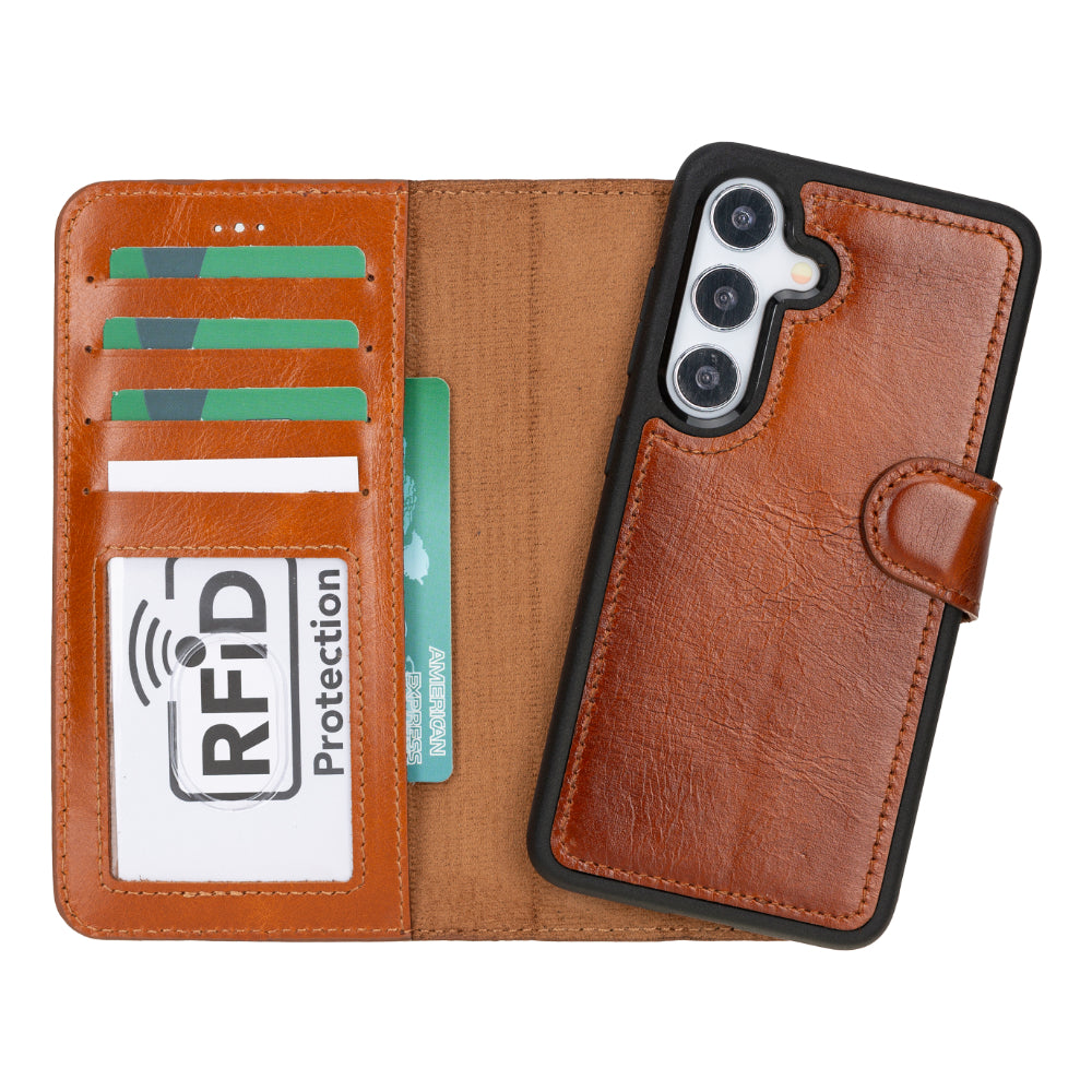 Samsung Galaxy S25 Detachable Leather Wallet Case - Magic Wallet