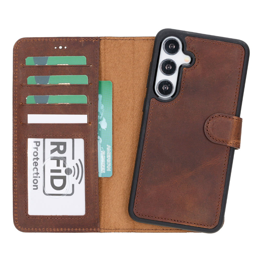 Samsung Galaxy S25 Detachable Leather Wallet Case - Magic Wallet