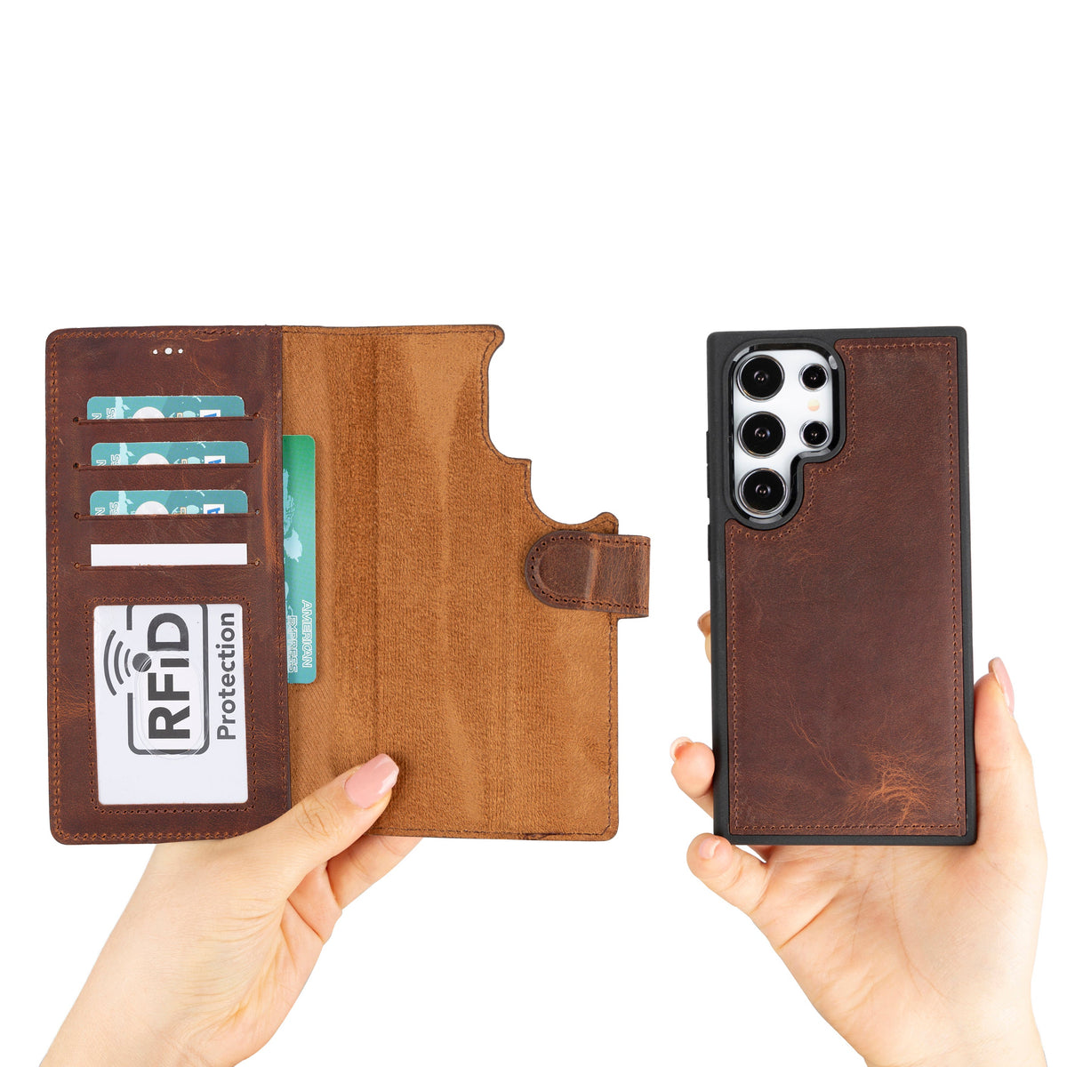 Samsung Galaxy S24 Leather Detachable Wallet Case - Magic Wallet