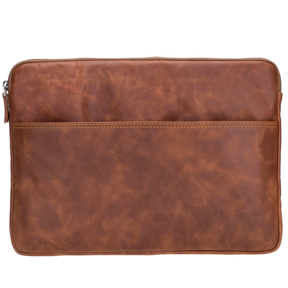 Schlanke Laptop-/Tablet-Tasche aus Leder – Awe