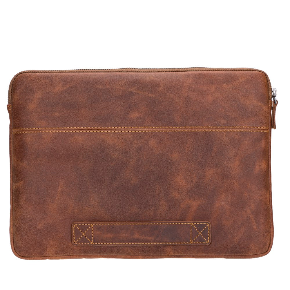 Schlanke Laptop-/Tablet-Tasche aus Leder – Awe
