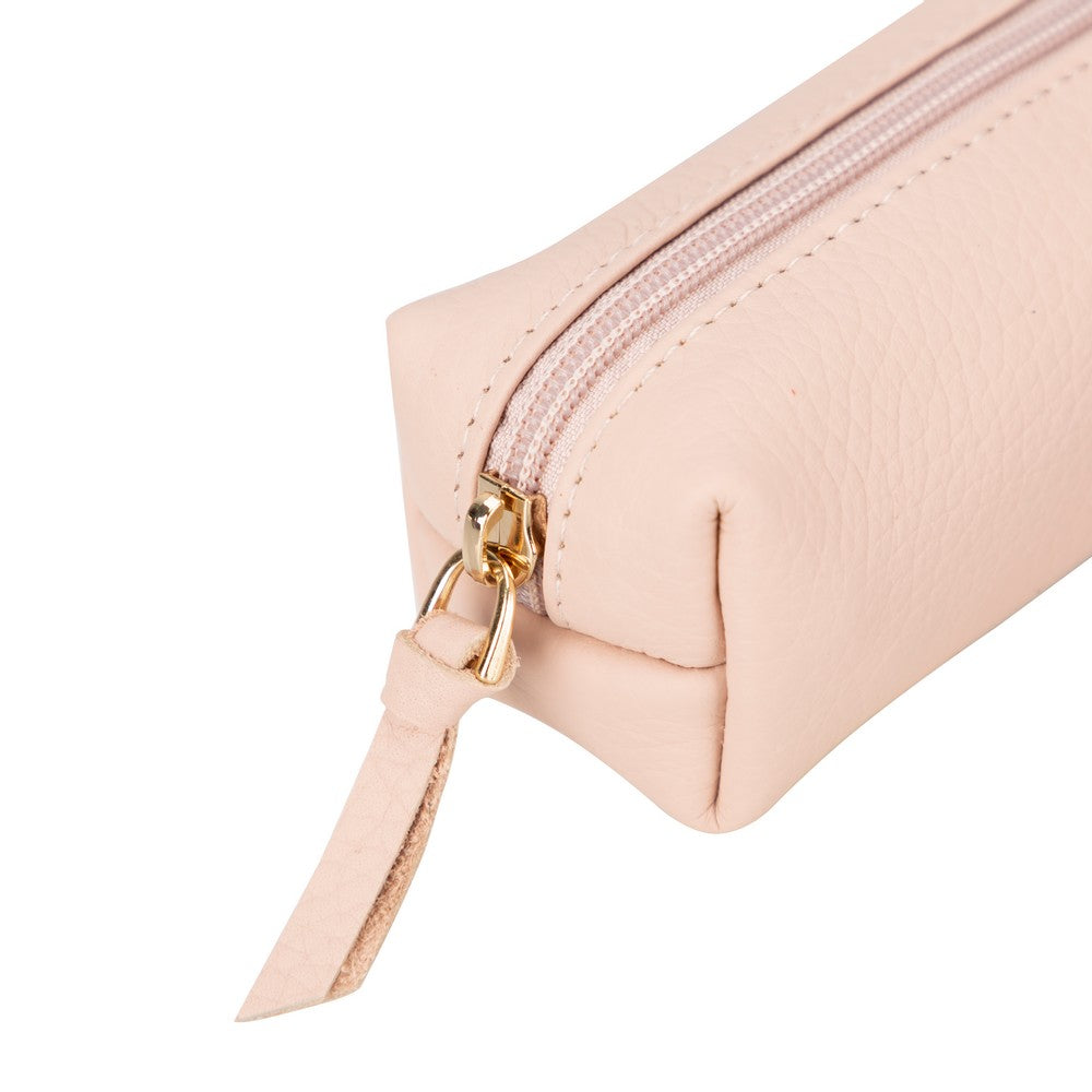 Stifte-, Federmäppchen und Kosmetiktasche aus echtem Leder mit Reißverschluss - Multibox