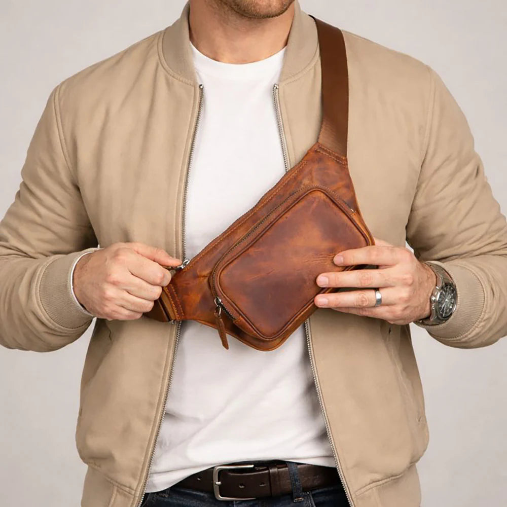 Genuine Leather Waist Bag - Apex