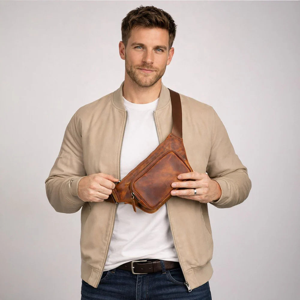 Genuine Leather Waist Bag - Apex