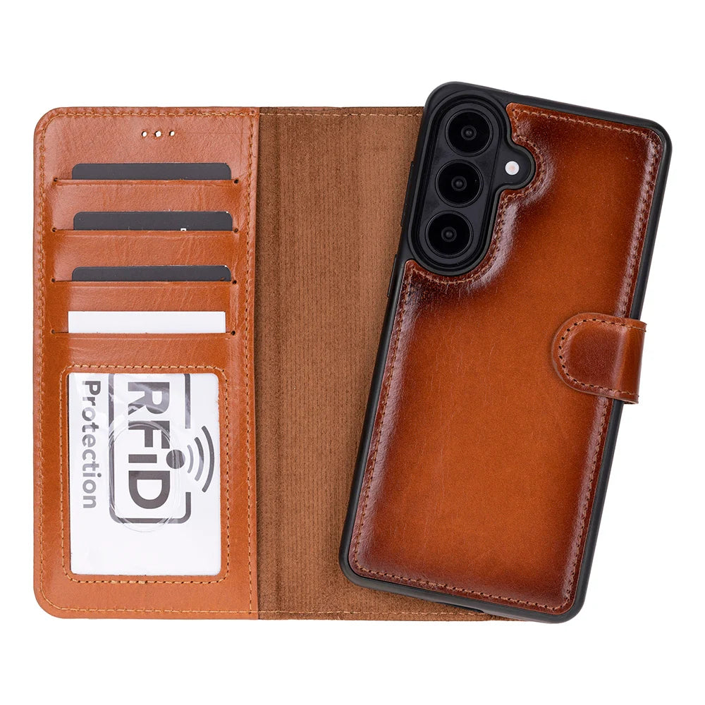 Magic Samsung Galaxy S26 Plus Detachable Leather Wallet Case