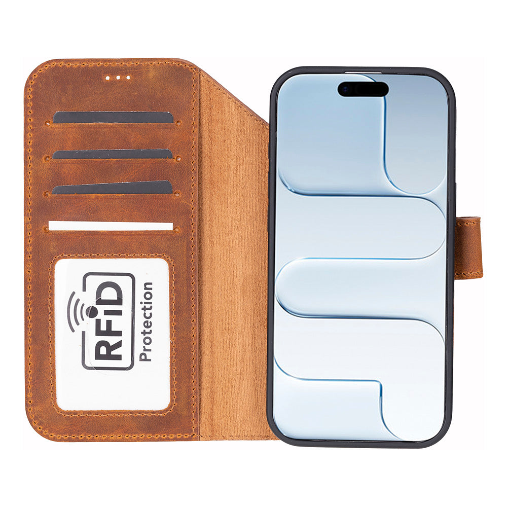 iPhone 17 Air Leather Detachable Wallet Case - Magic Wallet