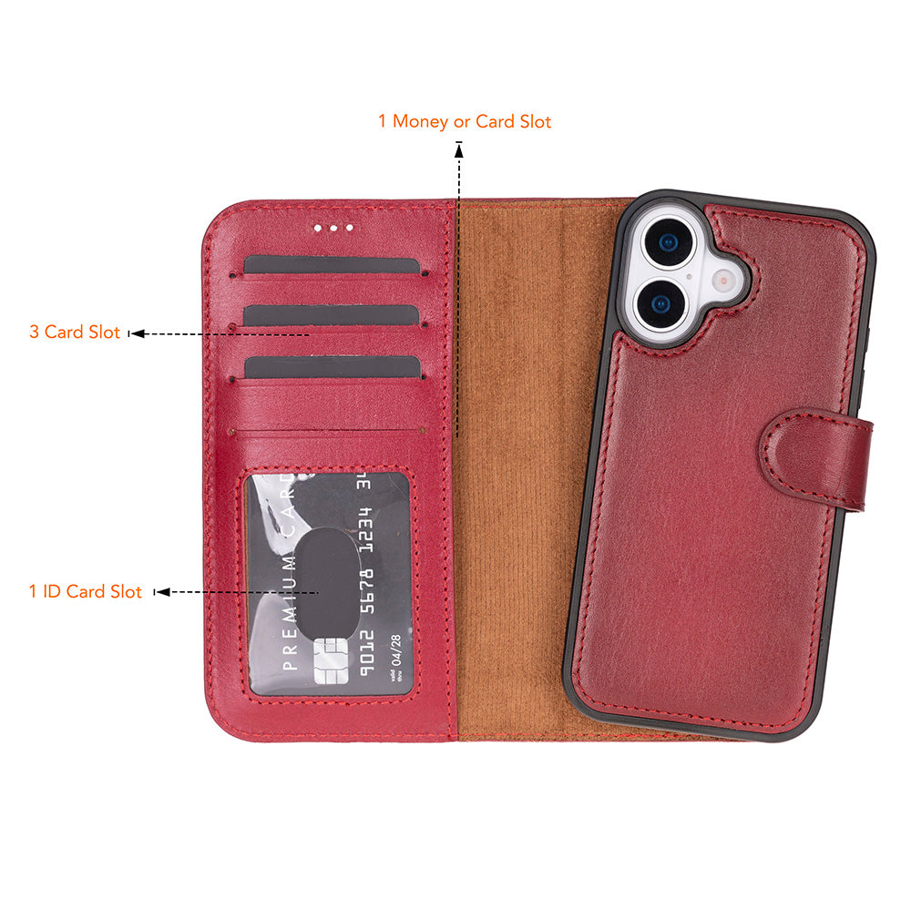 iPhone 17 Leather Detachable Wallet Case - Magic Wallet