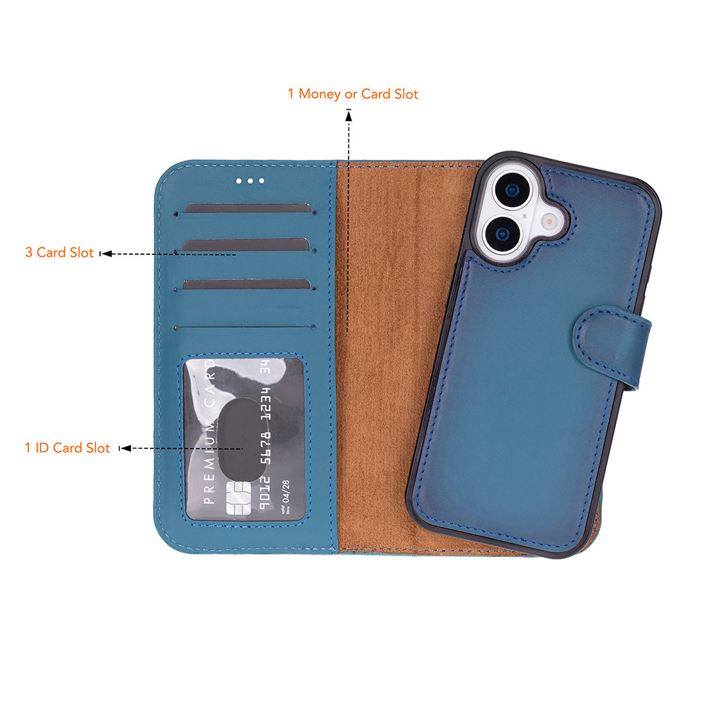 iPhone 17 Leather Detachable Wallet Case - Magic Wallet