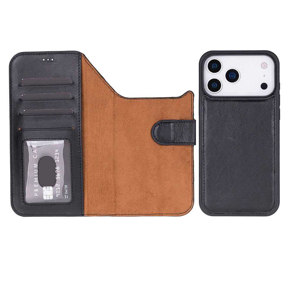 iPhone 17 Pro Max Leather Detachable Wallet Case - Magic Wallet