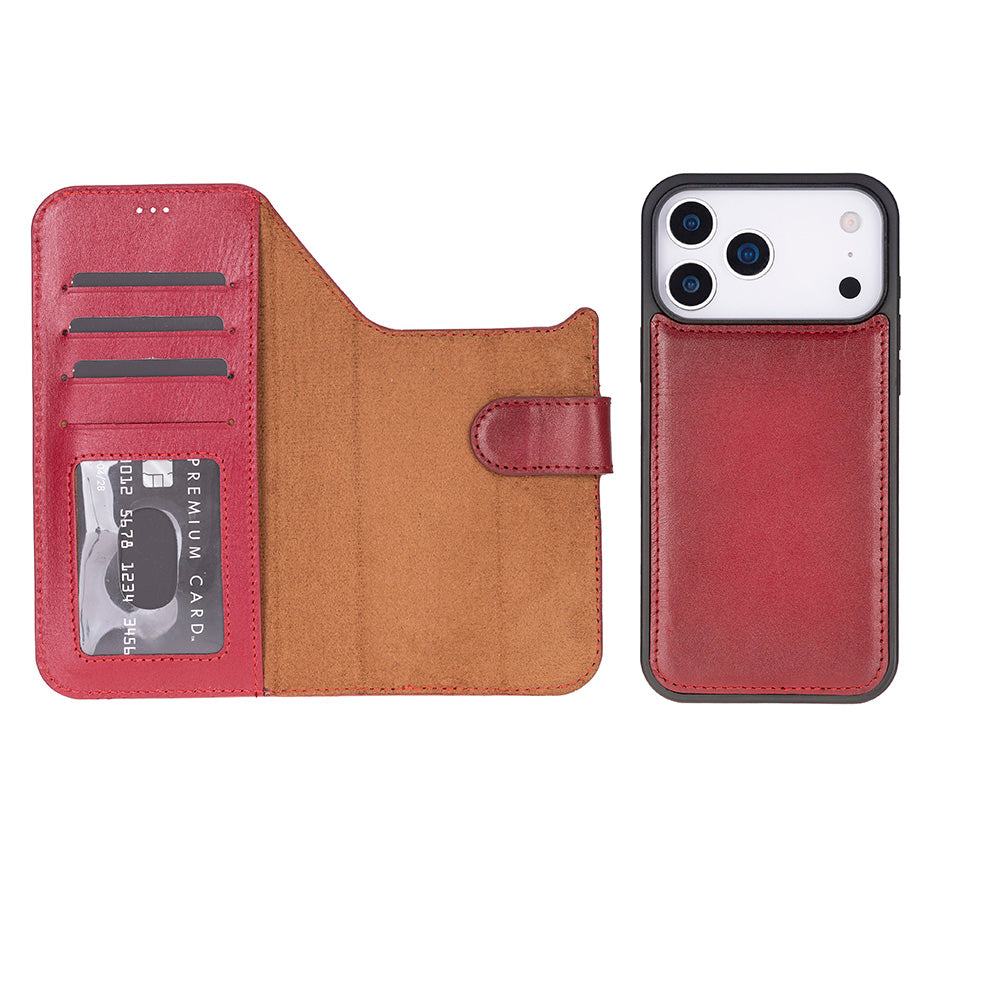iPhone 17 Pro Max Leather Detachable Wallet Case - Magic Wallet