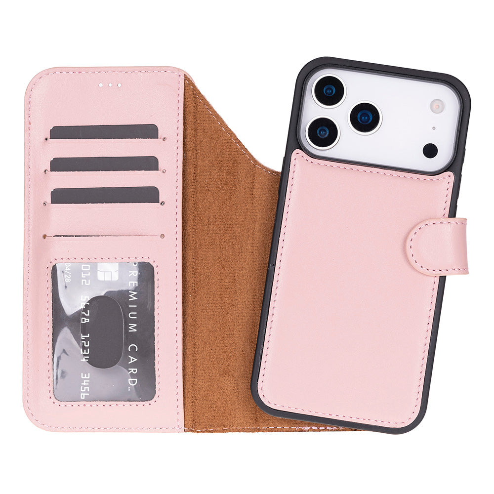 iPhone 17 Pro Max Leather Detachable Wallet Case - Magic Wallet