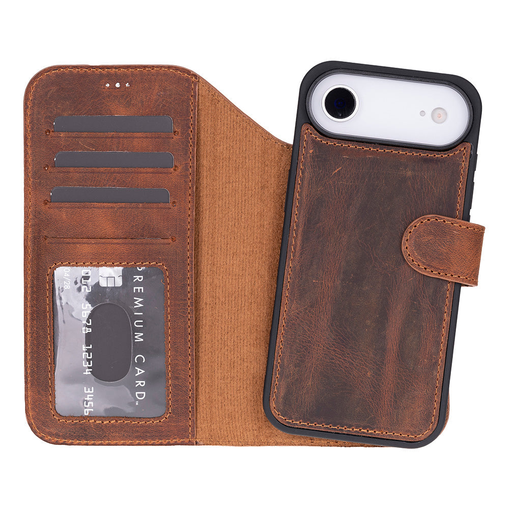 iPhone 17 Air Leather Detachable Wallet Case - Magic Wallet