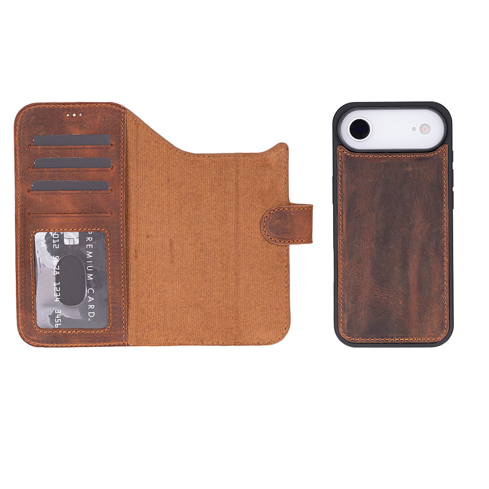 iPhone 17 Air Leather Detachable Wallet Case - Magic Wallet