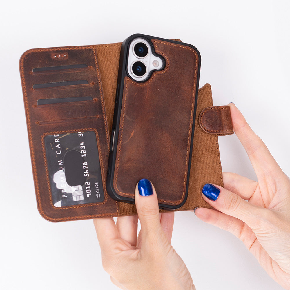 iPhone 17 Leather Detachable Wallet Case - Magic Wallet