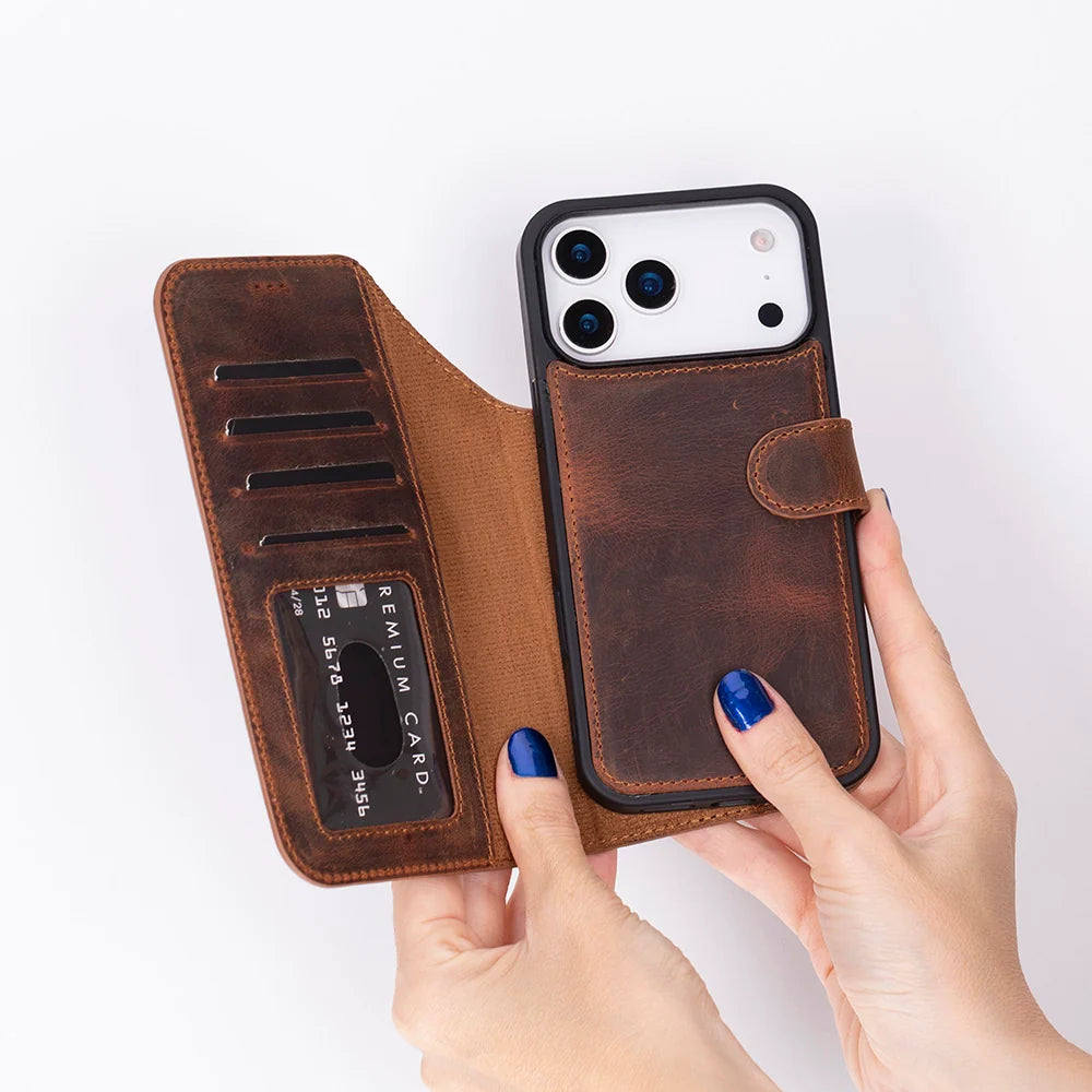 iPhone 18 Pro Max Leather Detachable Wallet Case - Magic