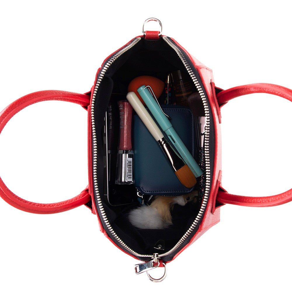 Leather Women's Bag, Small - Lorenza